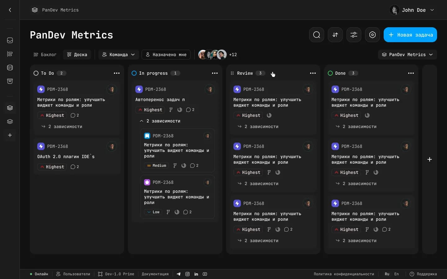 PanDev task tracker