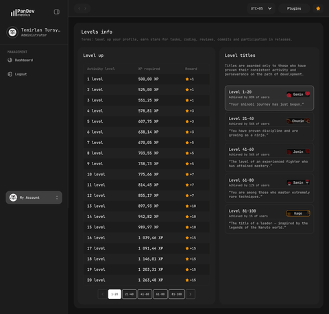 Gamification and achievements